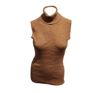 Cato Sleeveless Turtleneck Sweater Women SZ Large Staple Everyday Old Money Work